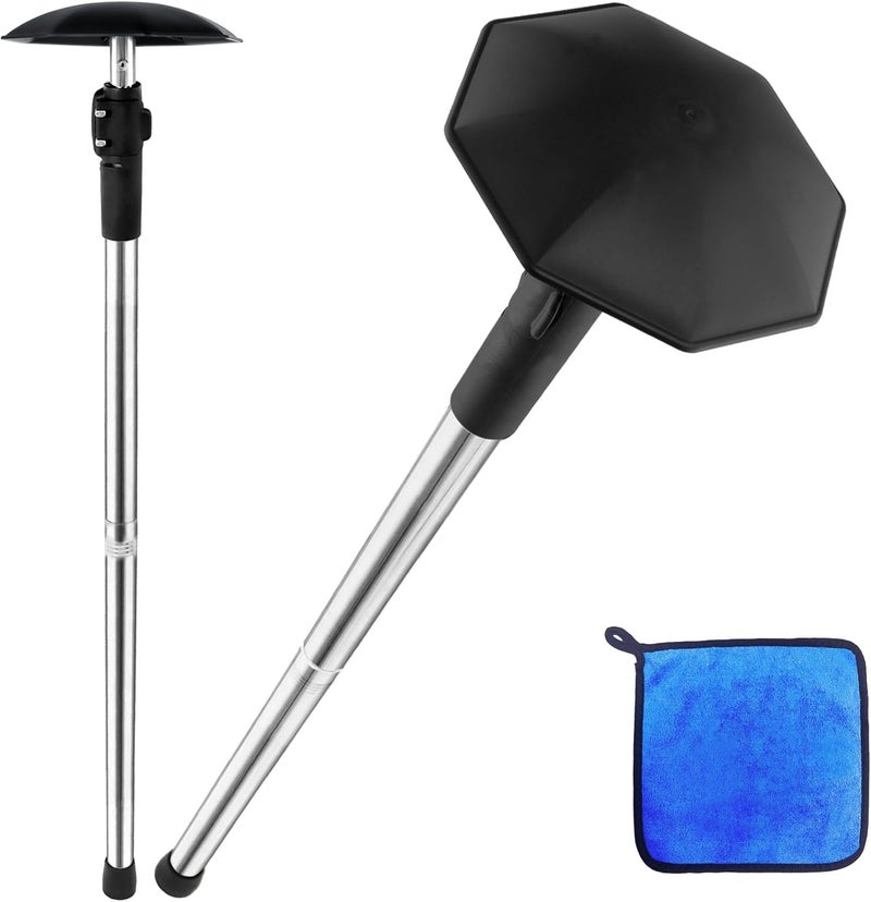 Greeily Golf Club Travel Protector Stick, 33"-60" Golf Travel Bag Support Pole Backup Support Adjustable for Airlines Stiff Arm Club Protector Metal Pole Hard Cover Black - Image 1